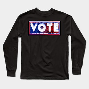 Vote election 2024 red white blue batik style abortion rights Long Sleeve T-Shirt